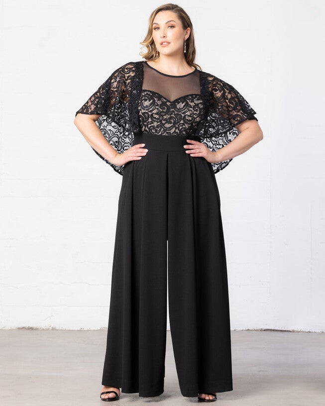 Alluring Sequins Formal Jumpsuit, BlackNude, hi-res image number null