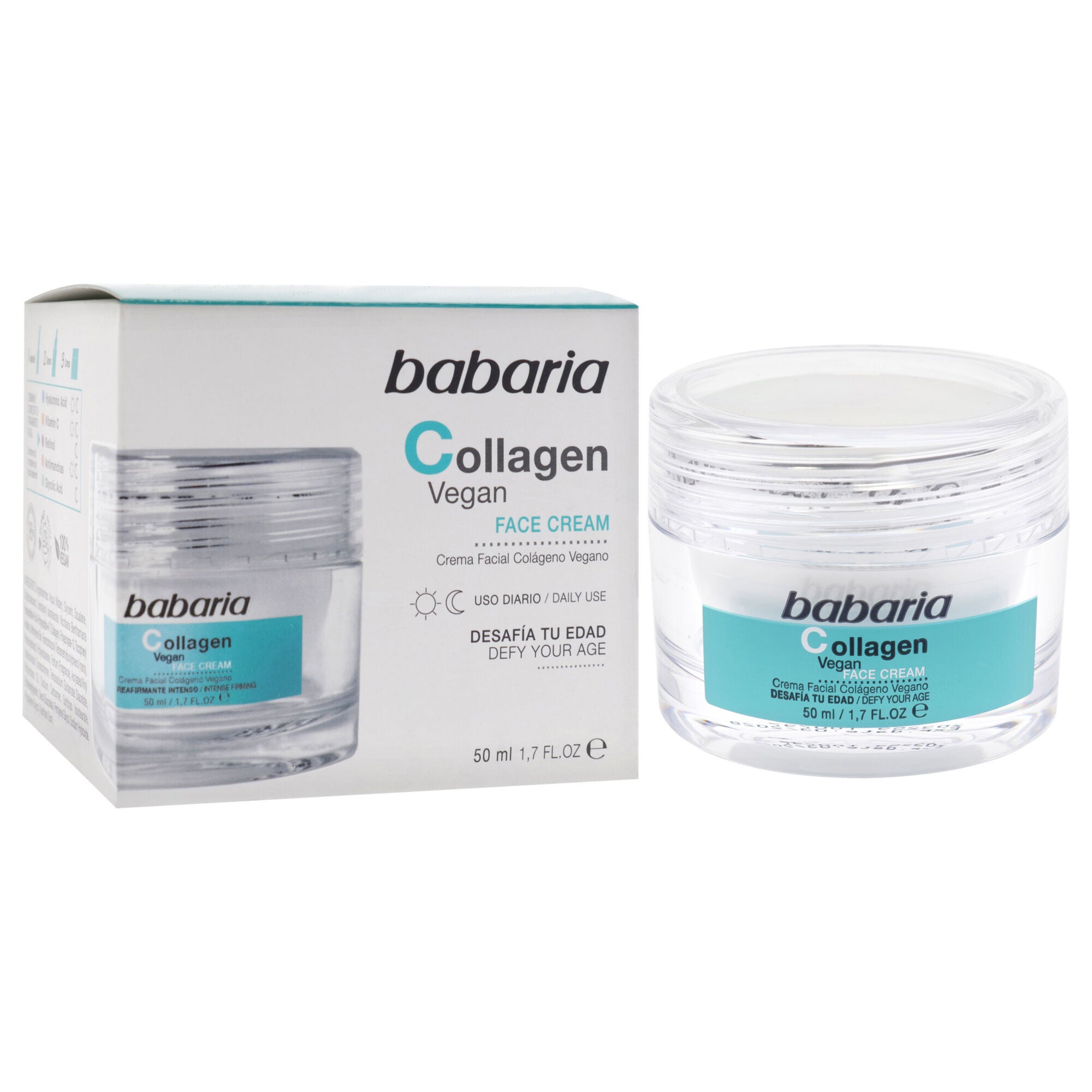 Collagen Vegan Face Cream by Babaria for Unisex - 1.7 oz Cream, See Description, alternate image number 2