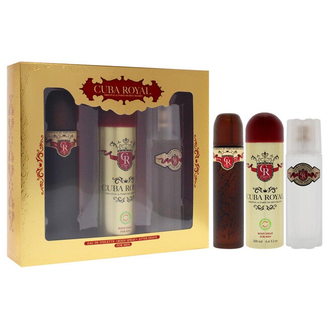 Cuba Royal by Cuba for Men - 3 Pc Gift Set 3.3oz EDT Spray, 6.7oz Body Spray, 3.3oz After Shave, See Description, alternate image number 2