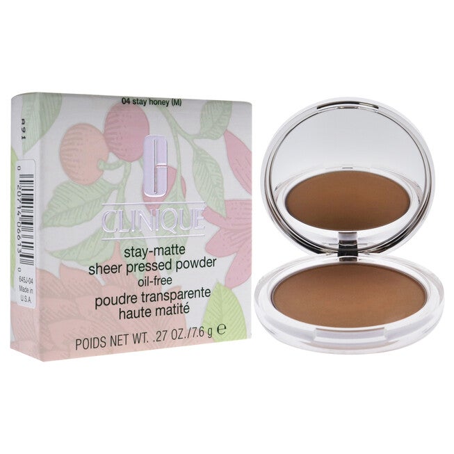 Stay-Matte Sheer Pressed Powder - 04 Stay Honey M - Dry Combination To Oily by Clinique for Women - 0.27 oz Powder, , alternate image number 3