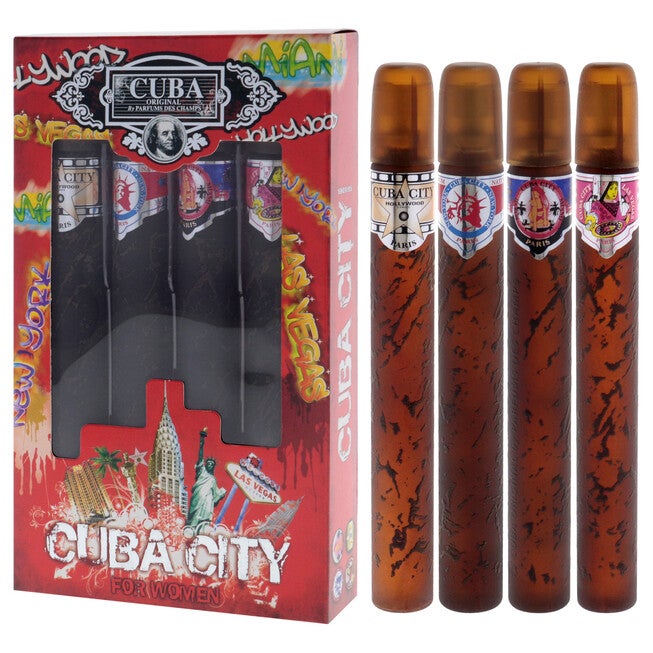 Cuba City by Cuba for Women - 4 Pc Gift Set 1.17oz Hollywood, 1.17oz Vegas, 1.17oz Miami, 1.17oz New York, See Description, alternate image number 3