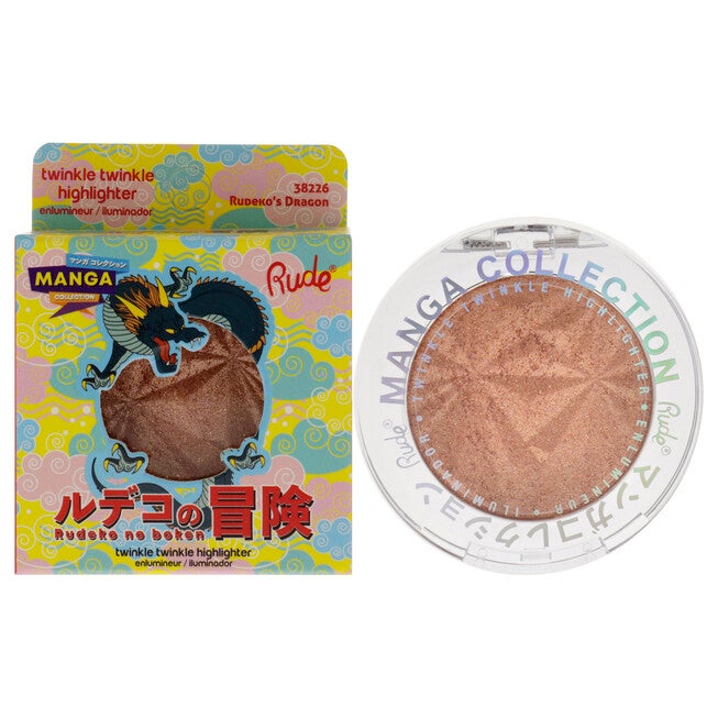Manga Collection Twinkle Twinkle Highlighter - Rudekos Dragon by Rude Cosmetics for Women - 0.14 oz Highlighter, NA, hi-res image number null