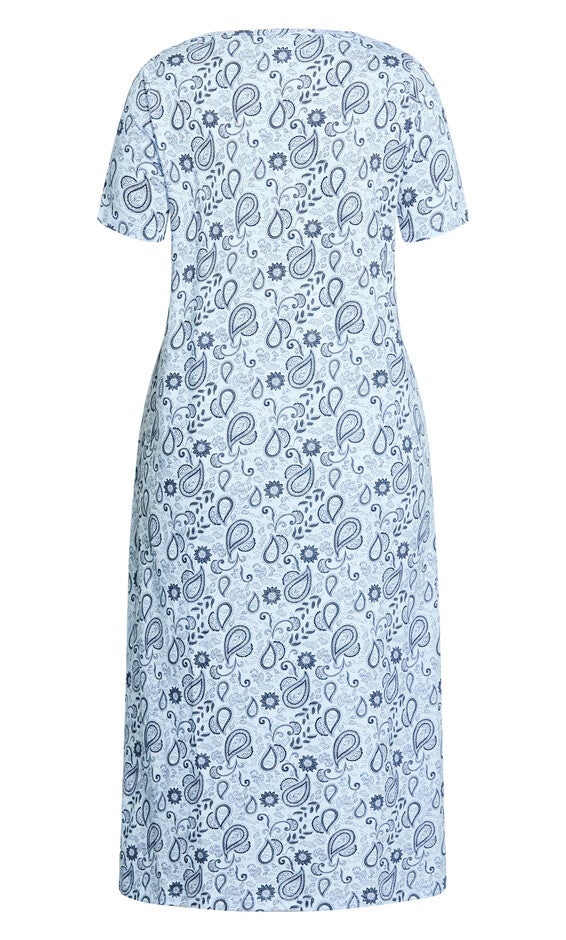 Paisley Sleep Dress - blue, , alternate image number 3