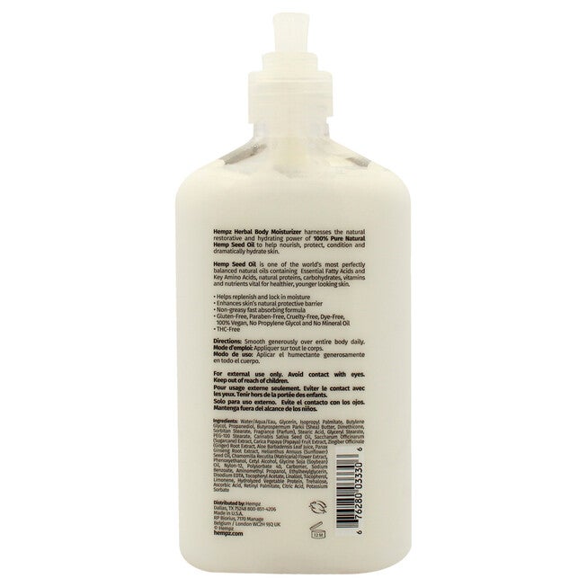 Sugarcane and Papaya Herbal Body by Hempz for Unisex - 17 oz Moisturizer, See Description, alternate image number 1