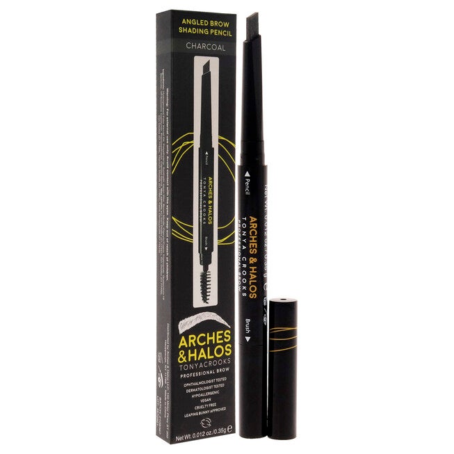 Angled Brow Shading Pencil - Charcoal by Arches and Halos for Women - 0.012 oz Eyebrow Pencil, See Description, alternate image number 1