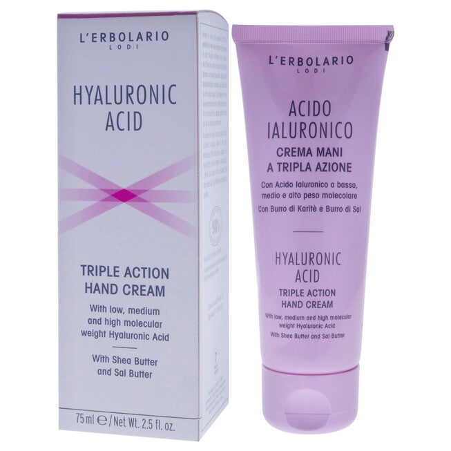 Hyaluronic Acid Triple Action Hand Cream by LErbolario for Unisex - 2.5 oz Cream, See Description, alternate image number 3