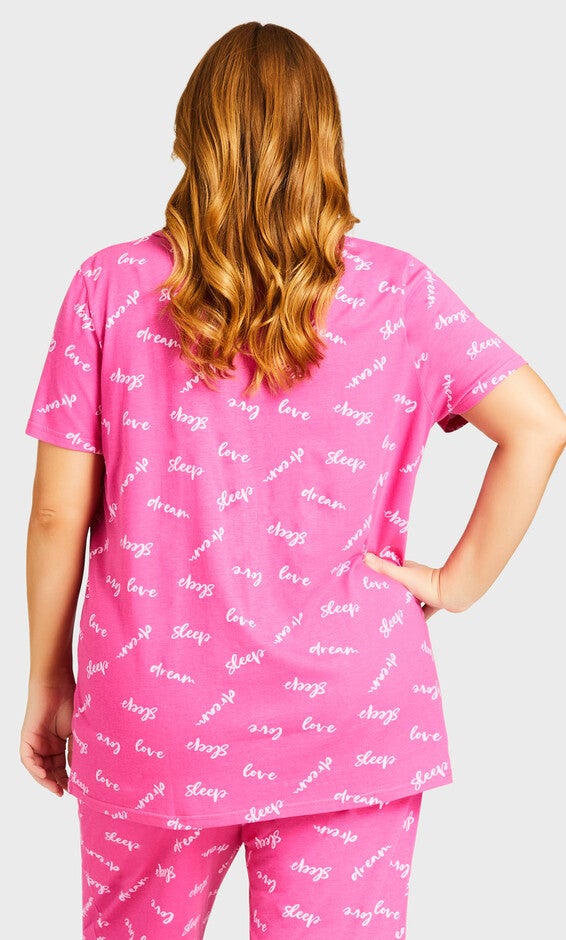 Button Sleep Top - pink sleep, , alternate image number 2