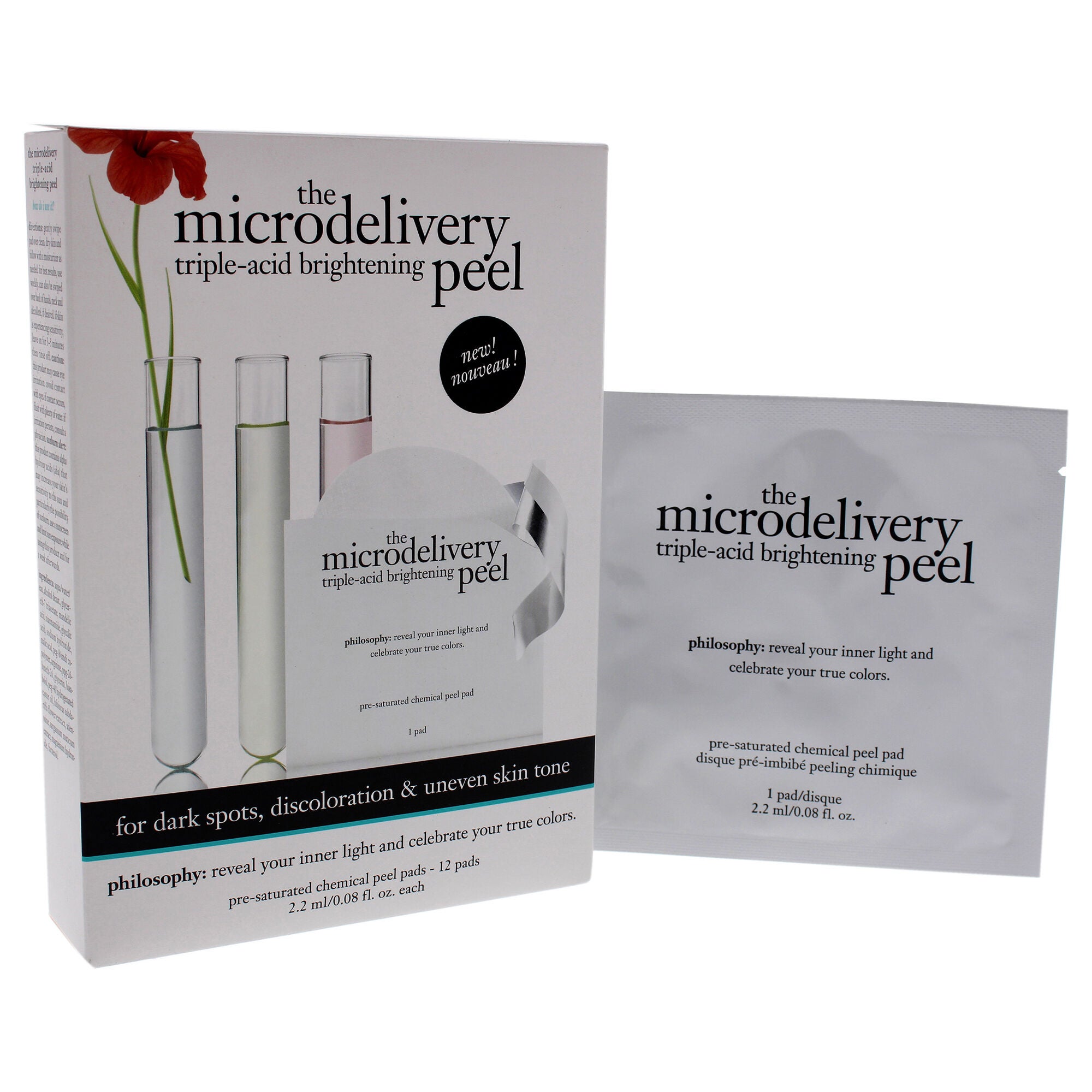 The Microdelivery Triple-Acid Brightening Peel Pad by Philosophy for Unisex - 12 Pc Pads, See Description, alternate image number 2
