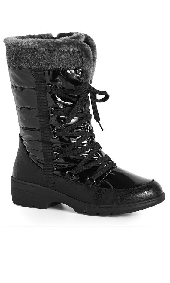 WIDE FIT Jen Cold Weather Boot - black, Black, hi-res image number 0