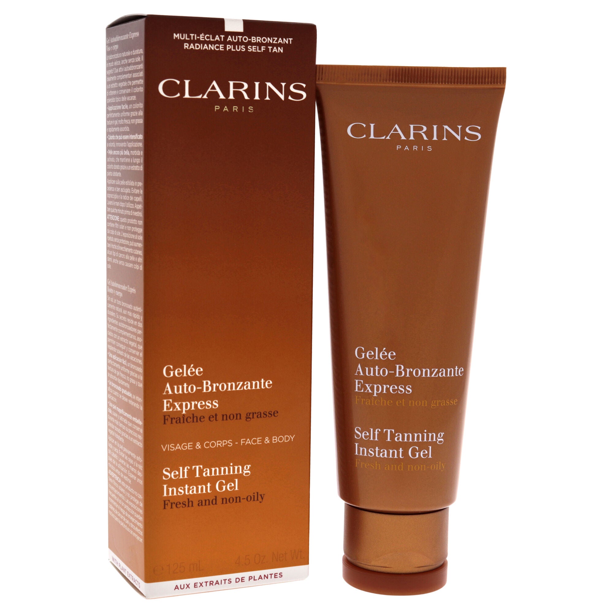 Clarins Self Tan Instant Gel packaging and tube