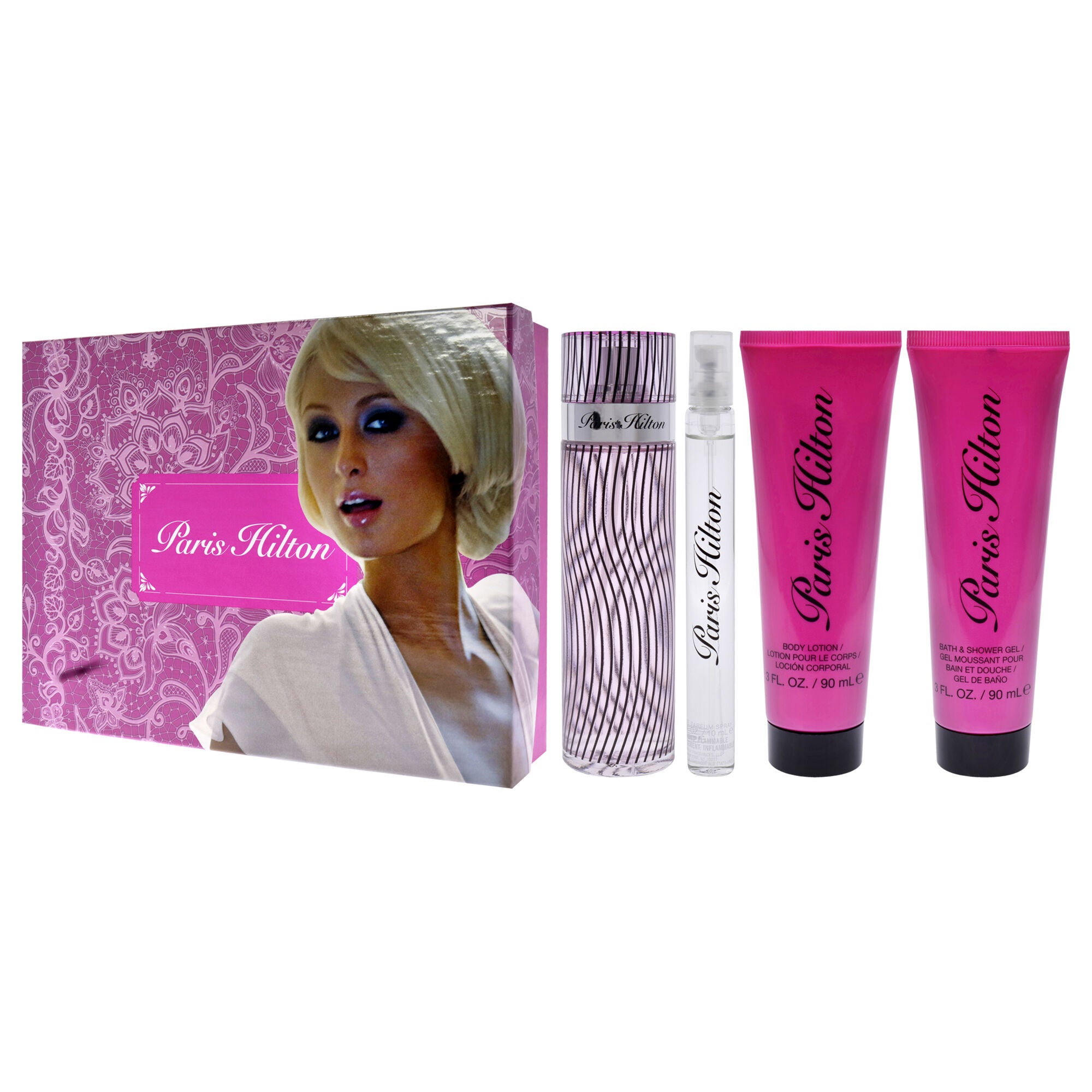 Paris Hilton by Paris Hilton for Women - 4 Pc Gift Set 3.4oz EDP Spray, 0.34oz EDP Spray, 3oz Body Lotion, 3oz Bath and Shower Gel, , alternate image number 8