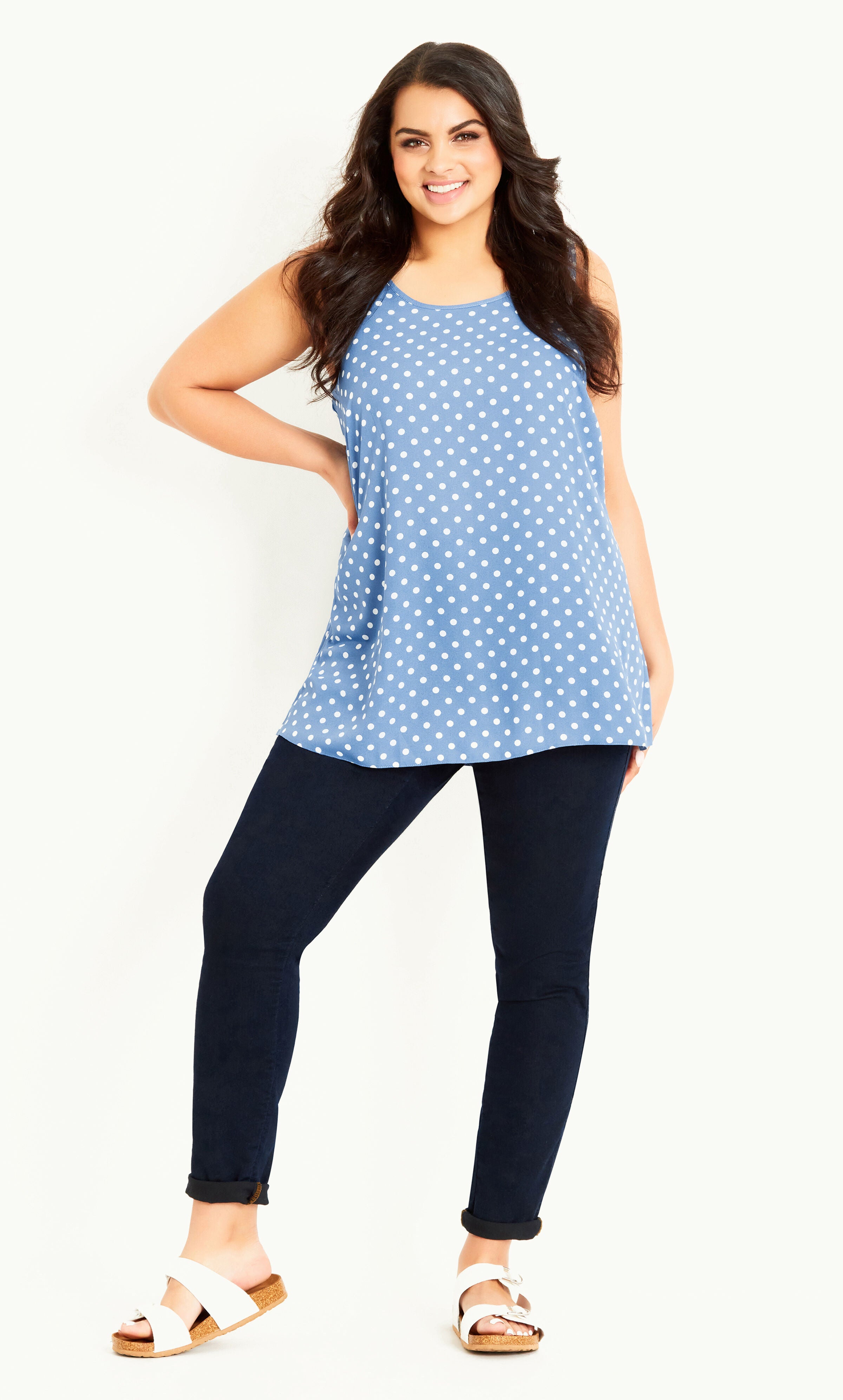 Spot Print Vest - blue, , alternate image number 3