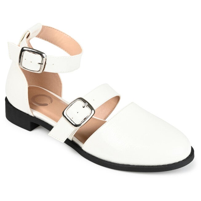 Journee Collection Women's Constance Flat, Off White, hi-res image number 0