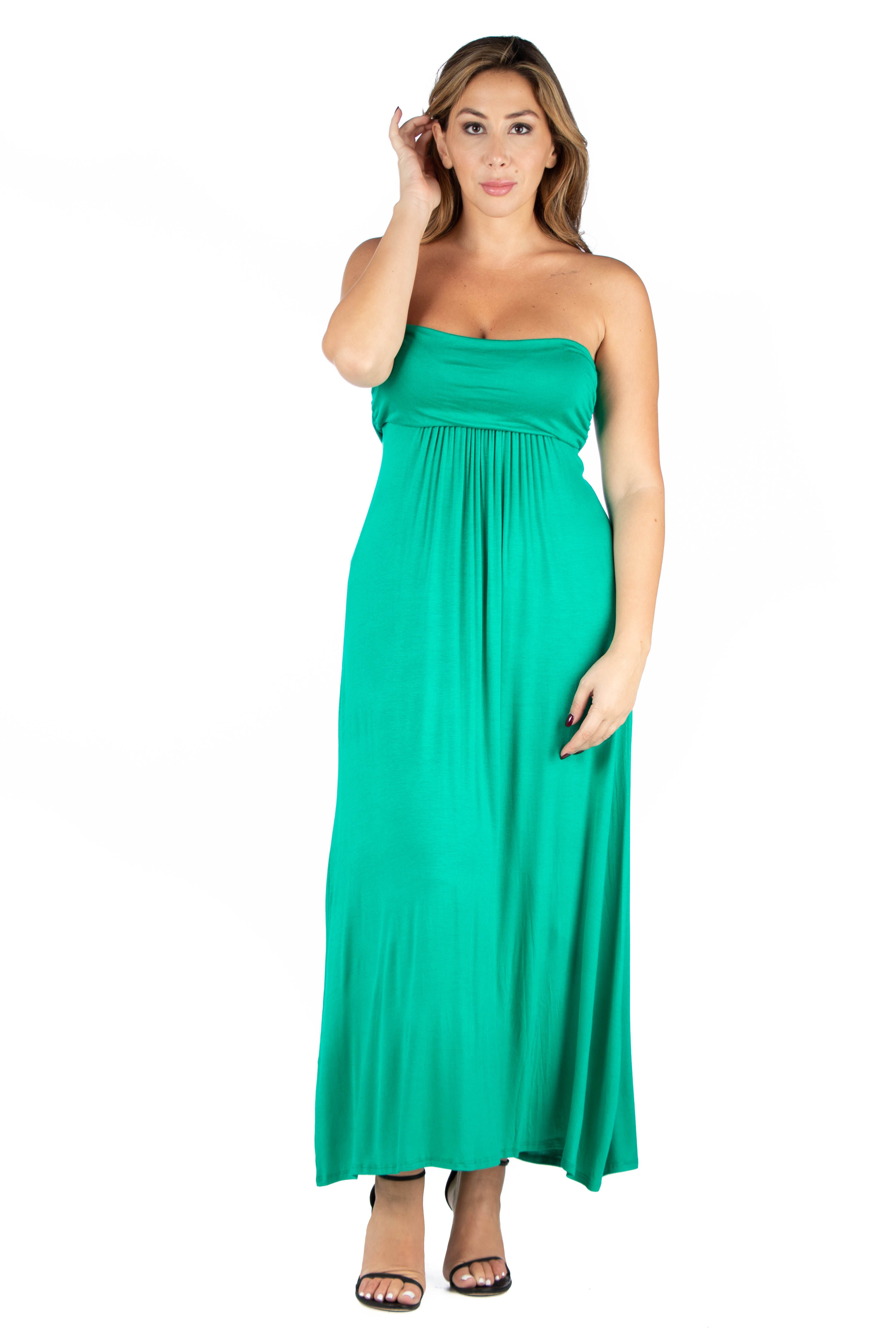 Plus Size Strapless Maxi Dress | OneStopPlus