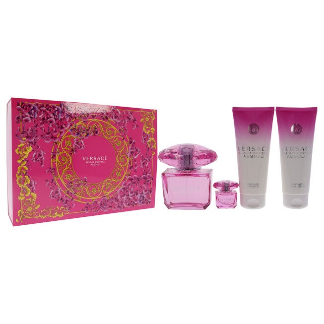 Bright Crystal Absolu by Versace for Women - 4 Pc Gift Set 3oz EDP Spray, 5ml EDP Spray Mini, 3.4oz Shower Gel, 3.4oz Body Lotion, See Description, alternate image number 2