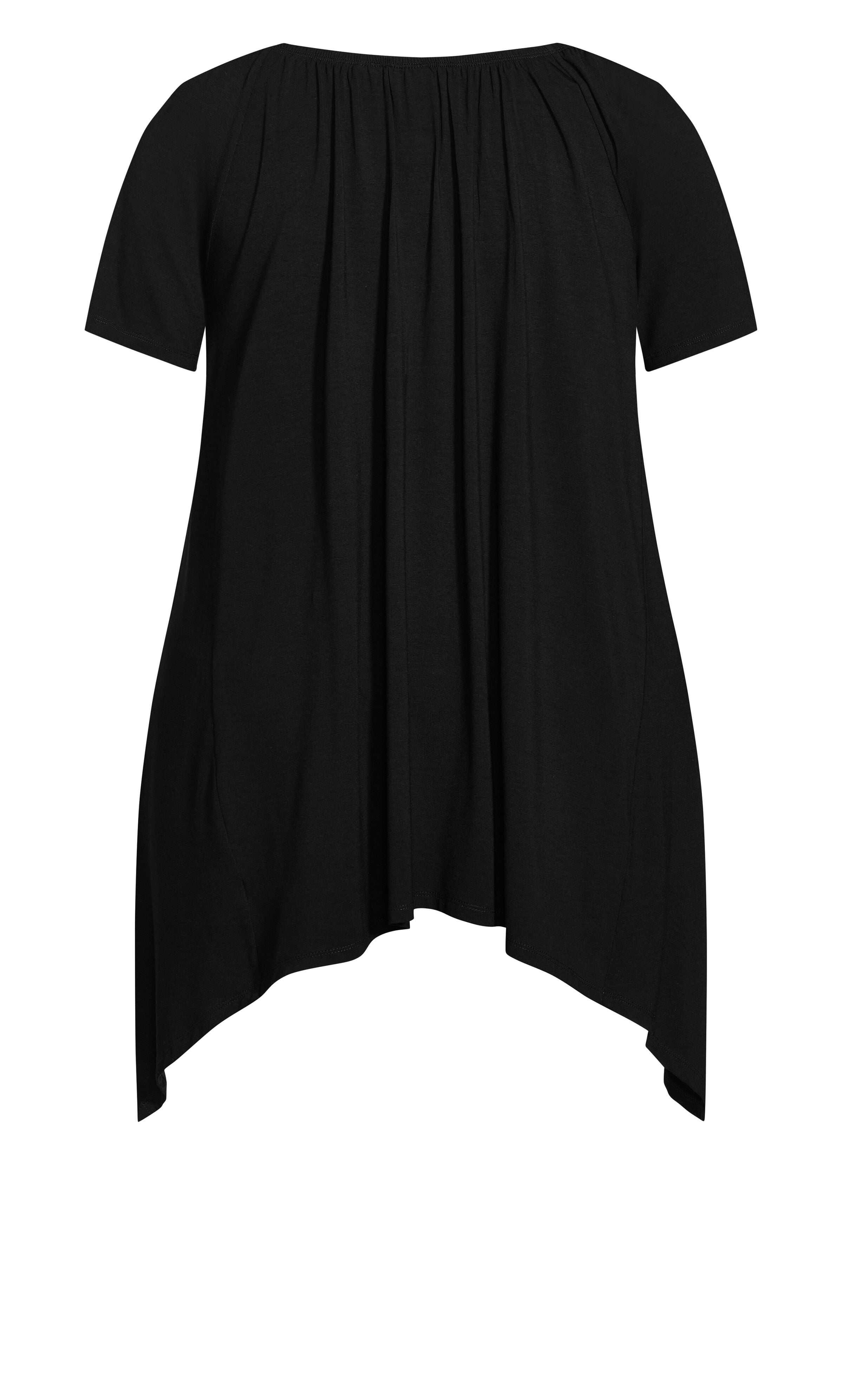 Hanky Hem Plain Tunic - black, , alternate image number 5