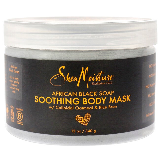 African Black Soap Soothing Body Mask by Shea Moisture for Unisex - 12 oz Mask, , alternate image number null