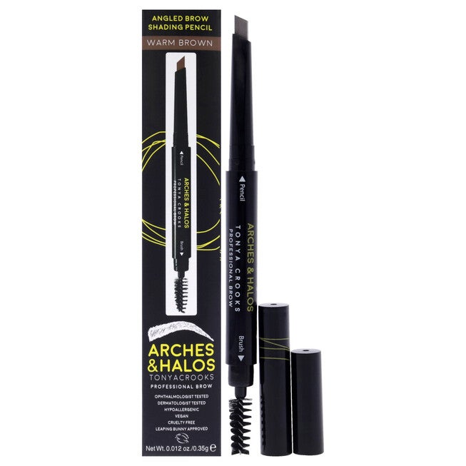 Angled Brow Shading Pencil - Warm Brown by Arches and Halos for Women - 0.012 oz Eyebrow Pencil, See Description, hi-res image number 0