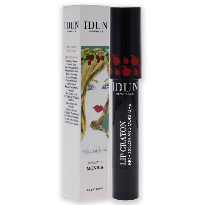 Lip Crayon - 407 Monica by Idun Minerals for Women - 0.09 oz Lipstick, See Description, alternate image number 1