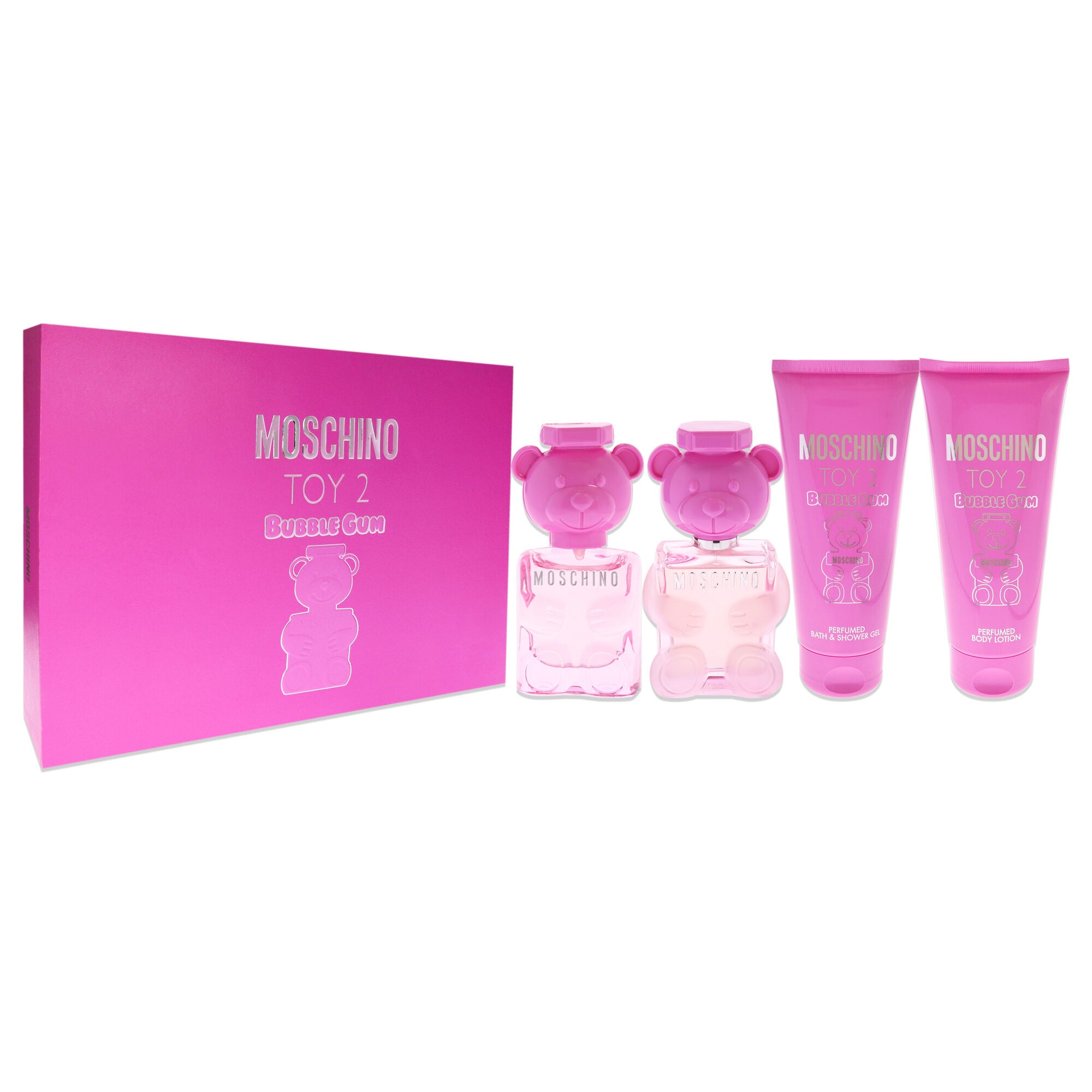 Moschino Toy 2 Bubble Gum by Moschino for Women - 4 Pc Gift Set 3.4oz EDT Spray, 0.17oz EDT Spray, 3.4oz Body Lotion, 3.4oz Bath and Shower Gel, See Description, alternate image number 2