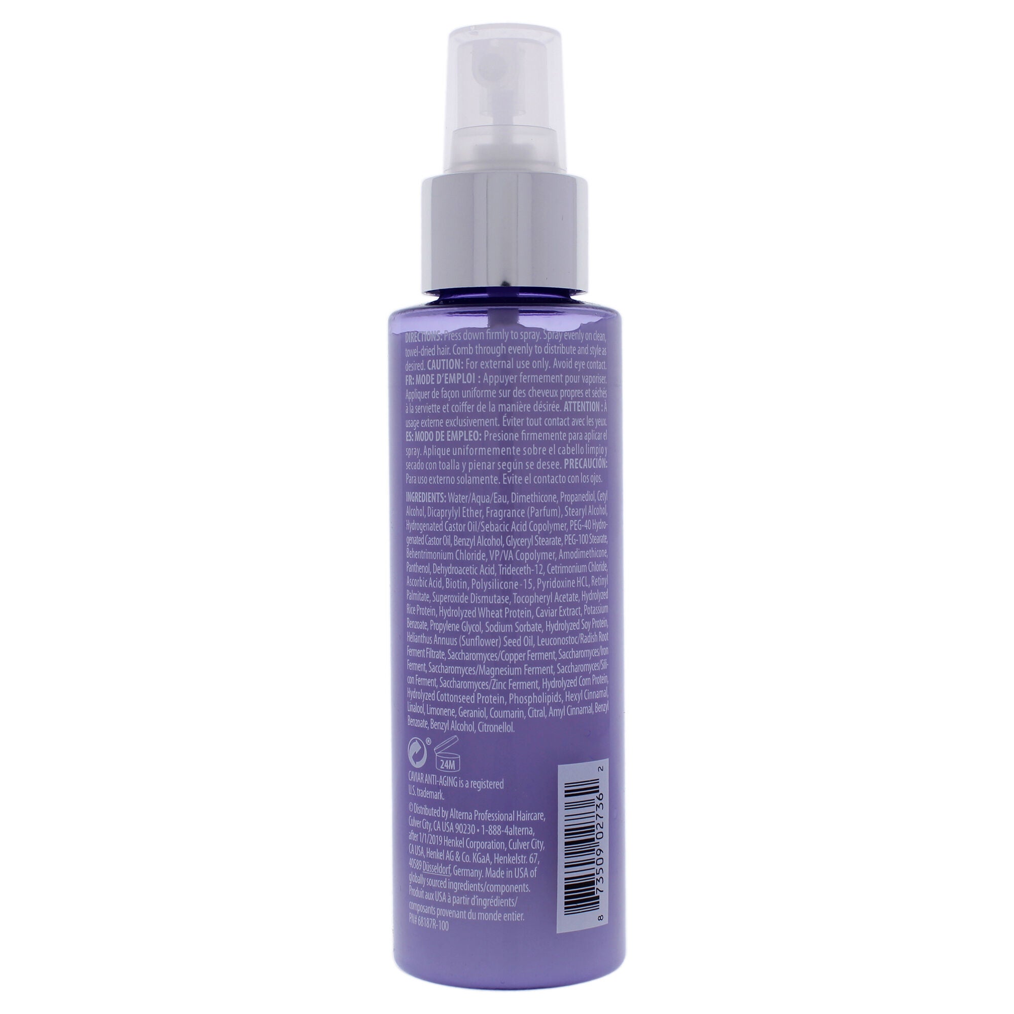 Caviar Anti-Aging Restructuring Bond Repair Leave-In Heat Protection Spray by Alterna for Unisex - 4.2 oz Treatment, See Description, alternate image number 2