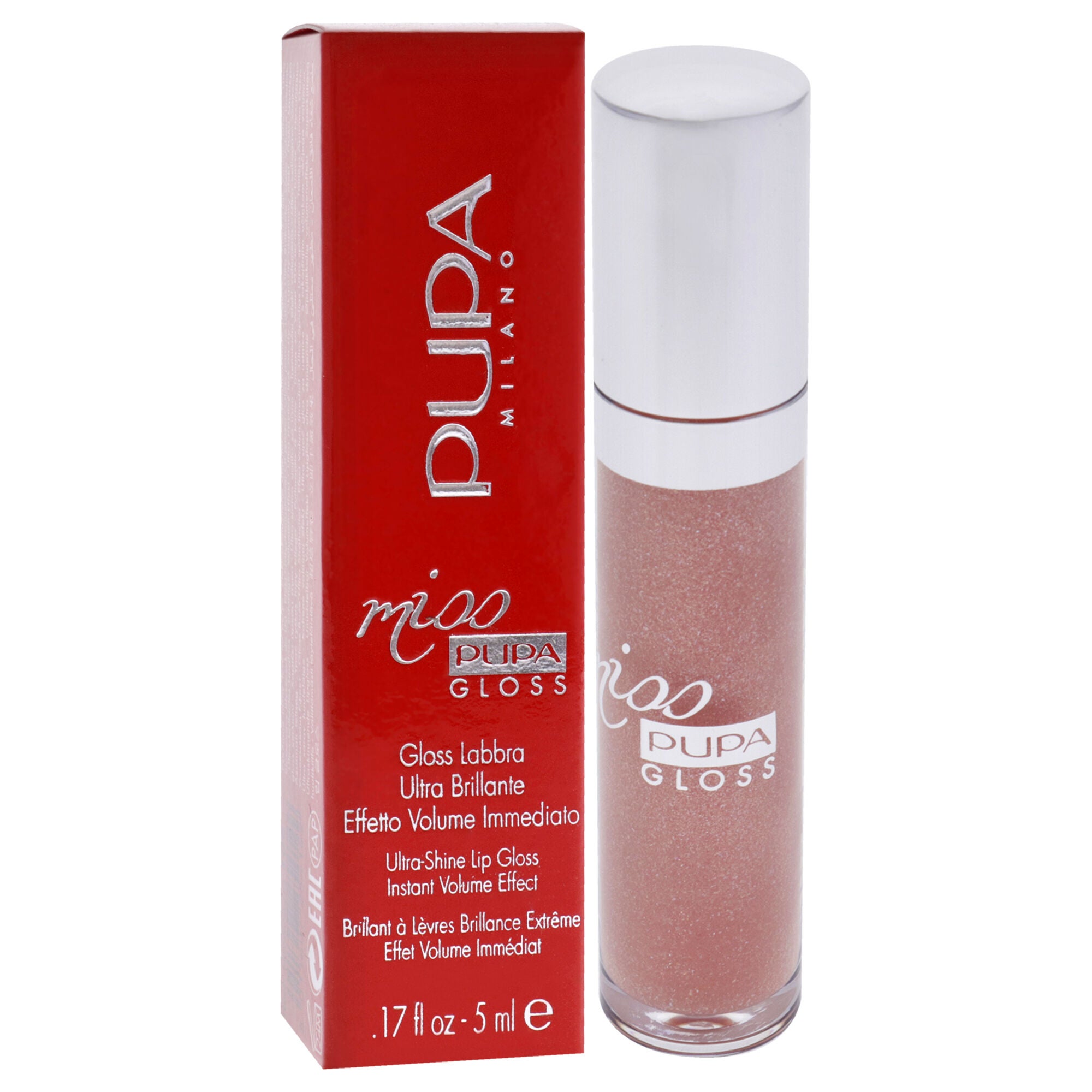 Miss Pupa Gloss Ultra-Shine Lip Gloss - 102 Sexy Skin by Pupa Milano for Women - 0.17 oz Lip Gloss, See Description, alternate image number 1