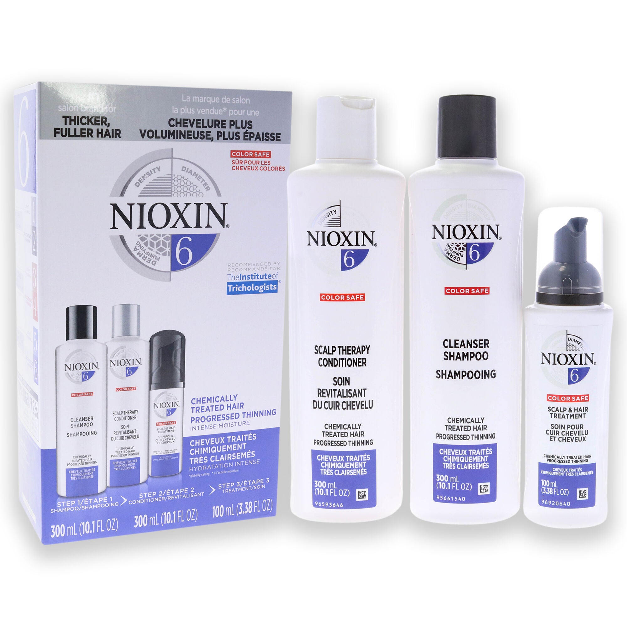 System 6 Kit by Nioxin for Unisex - 3 Pc 1 0.1oz Shampoo, 10.1oz Conditioner, 3.38oz Treatment, , alternate image number 7