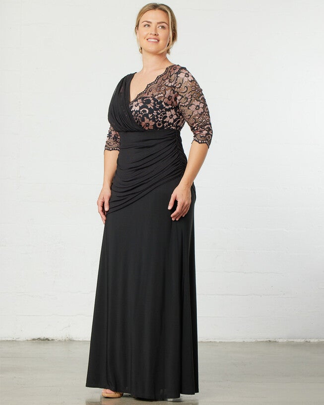 Soiree Evening Gown, Rose Gold, alternate image number null