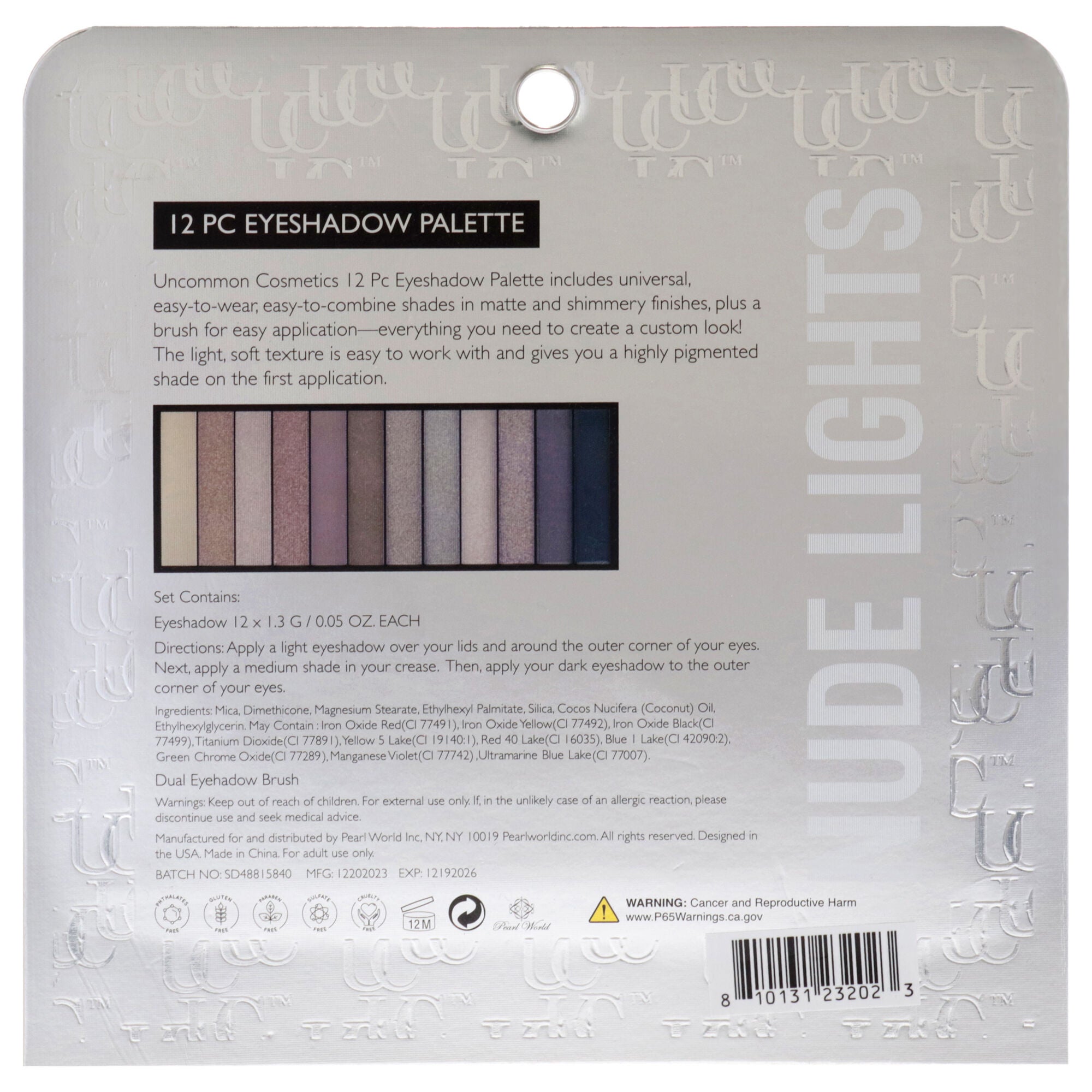 Eyeshadow Palette by Uncommon Cosmetics for Women - 1 Pc Eye Shadow, , alternate image number 3