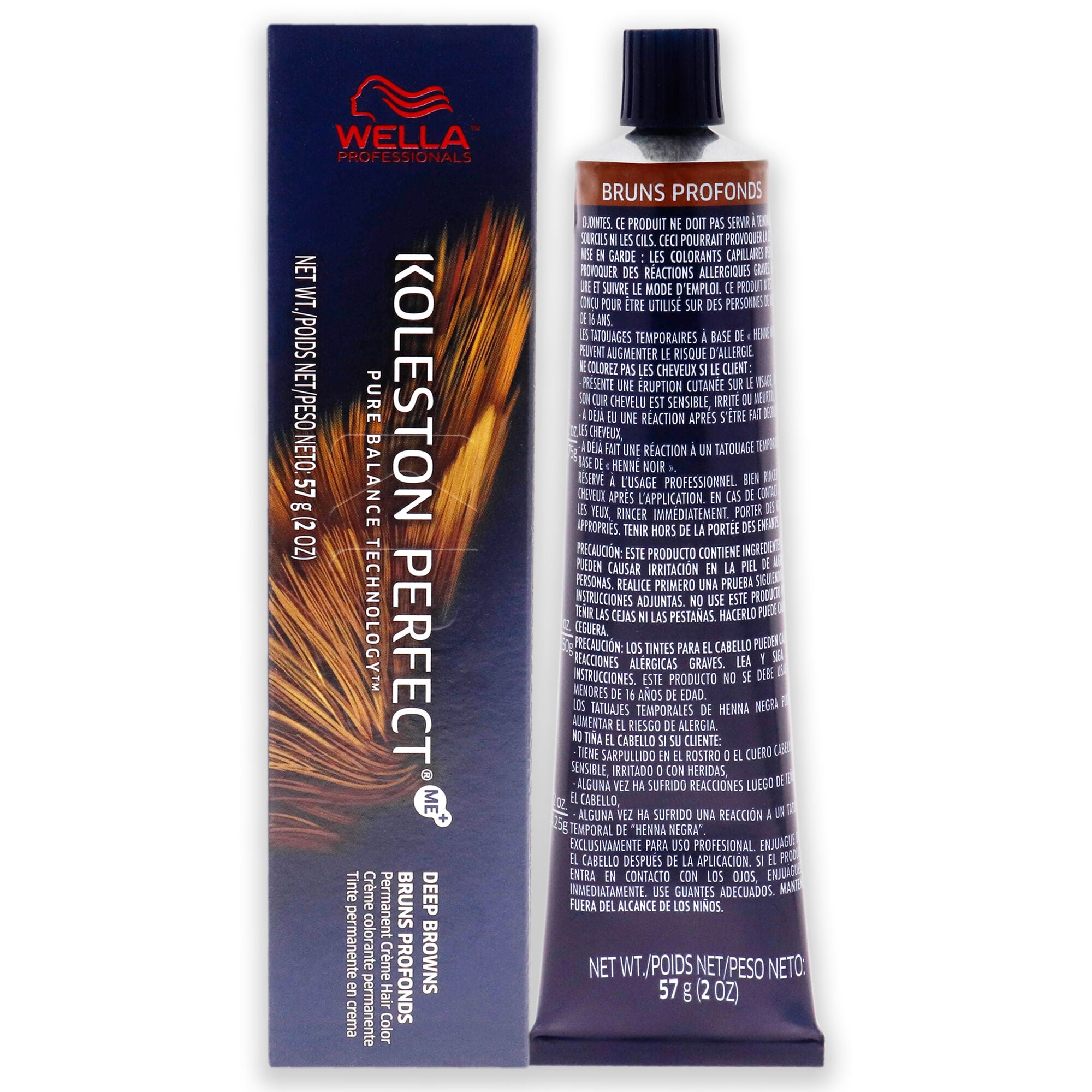 Koleston Perfect Permanent Creme Hair Color - 5 75 Light Brown-Brown Red-Violet by Wella for Unisex - 2 oz Hair Color, See Description, hi-res image number 0