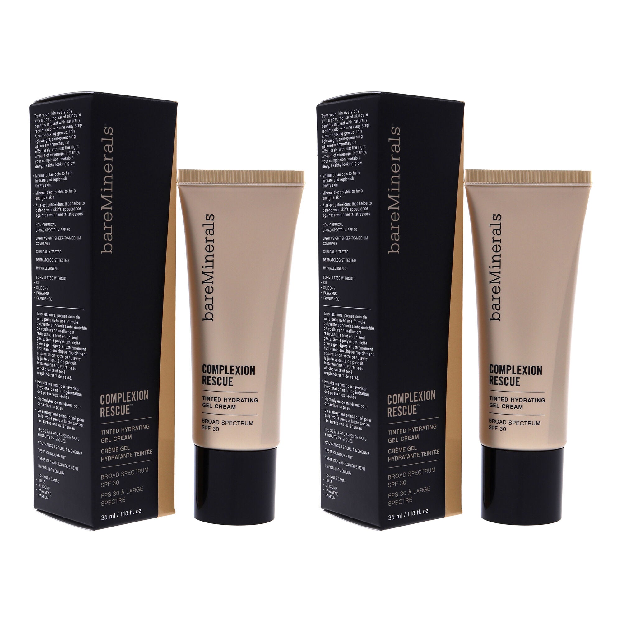 Complexion Rescue Tinted Hydrating Gel Cream SPF 30 - 05 Natural by bareMinerals for Women - 1.18 oz Foundation - Pack of 2, See Description, alternate image number 2
