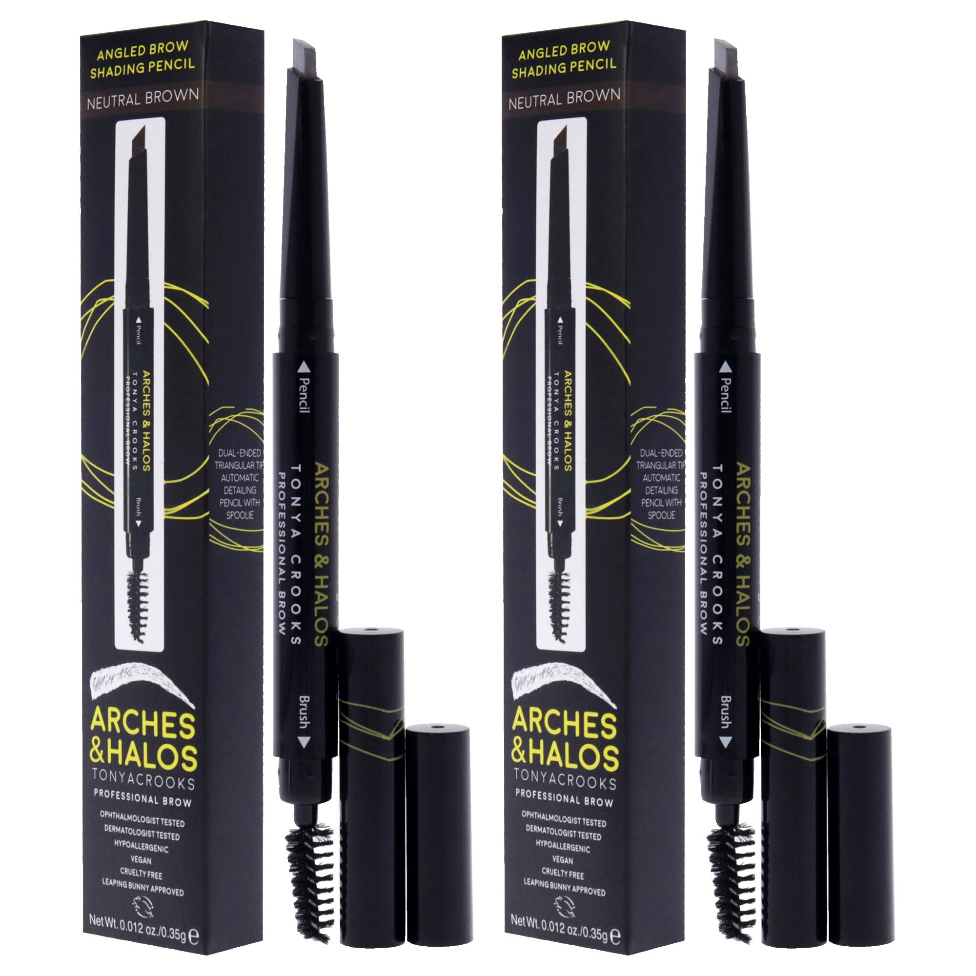 Angled Brow Shading Pencil - Neutral Brown by Arches and Halos for Women - 0.012 oz Eyebrow Pencil - Pack of 2, , alternate image number 7