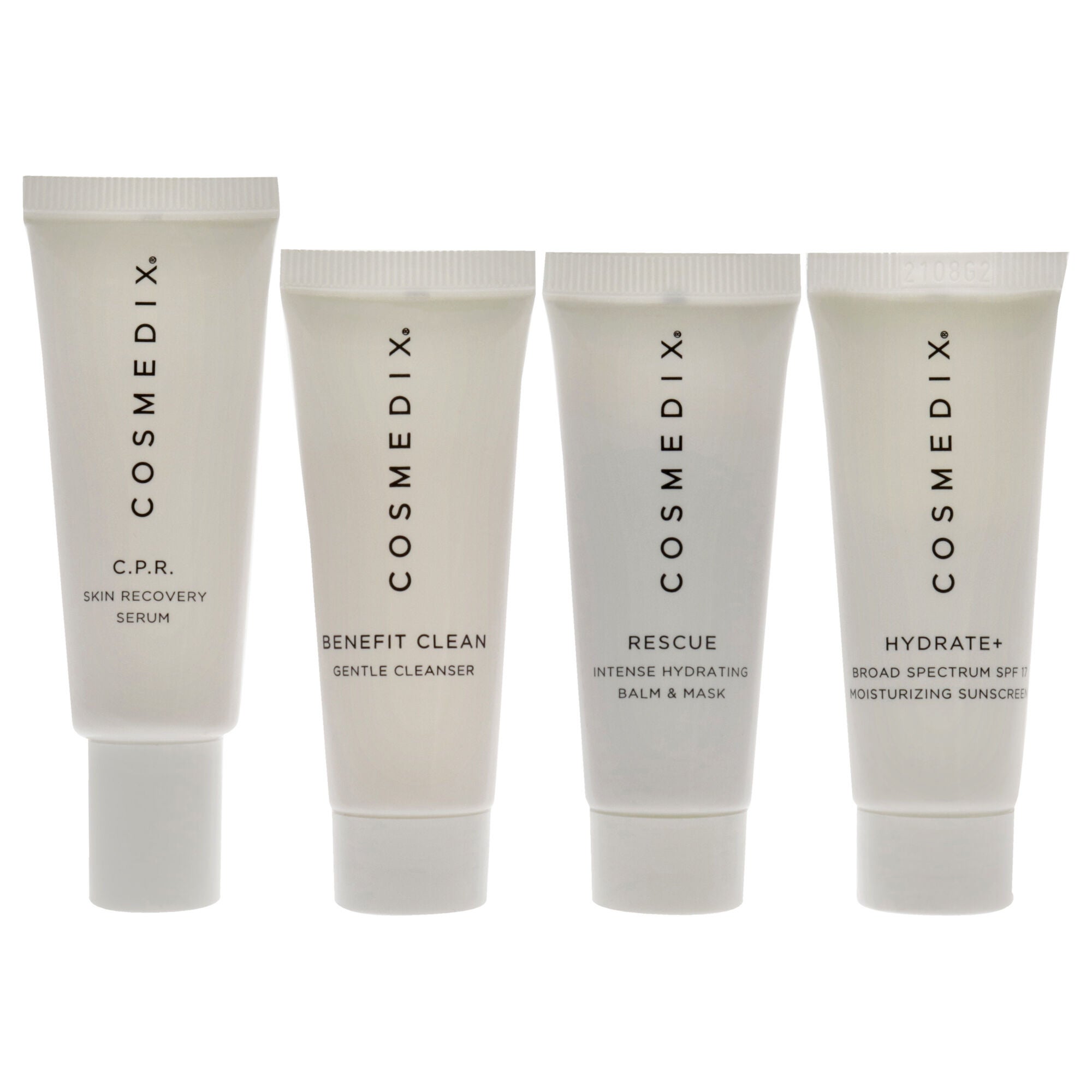 Sensitive Skin Essentials Kit by Cosmedix for Unisex - 4 Pc 0.5oz Benefit Clean, 0.5oz C.P.R., 0.5oz Rescue, 0.5oz Hydrate Plus, See Description, alternate image number 1