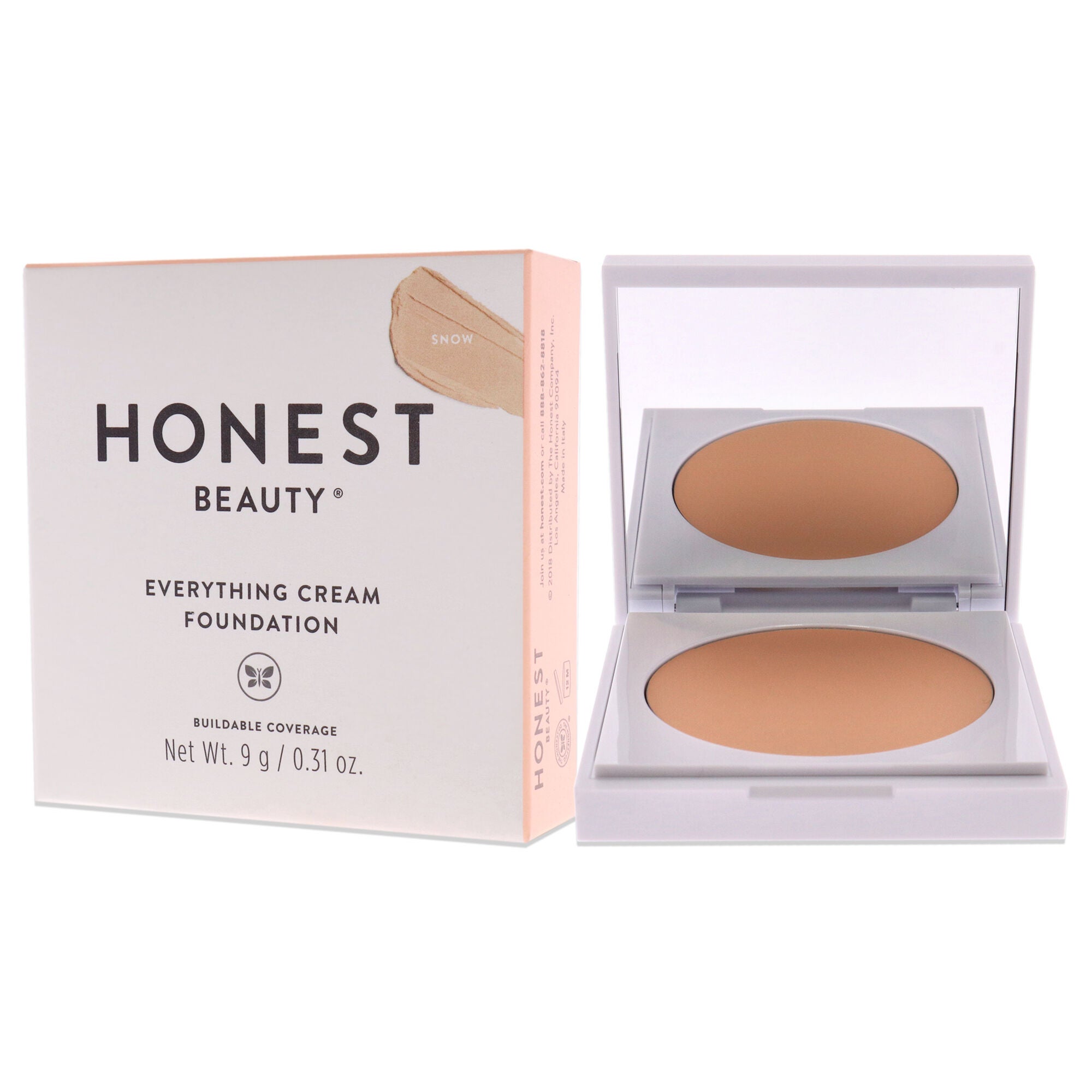 Everything Cream Foundation Compact - Snow by Honest for Women - 0.31 oz Foundation, , alternate image number 7