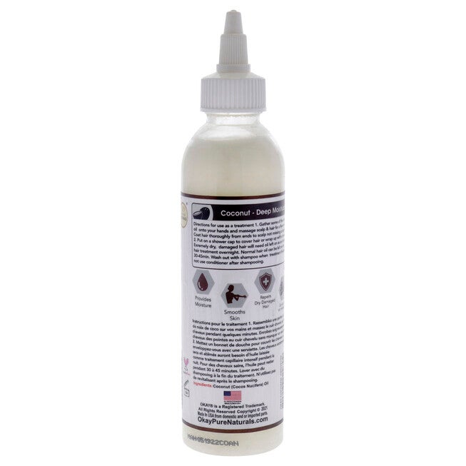 All Natural Coconut Oil For Hair And Skin by Okay for Unisex - 6 oz Oil, See Description, alternate image number 1