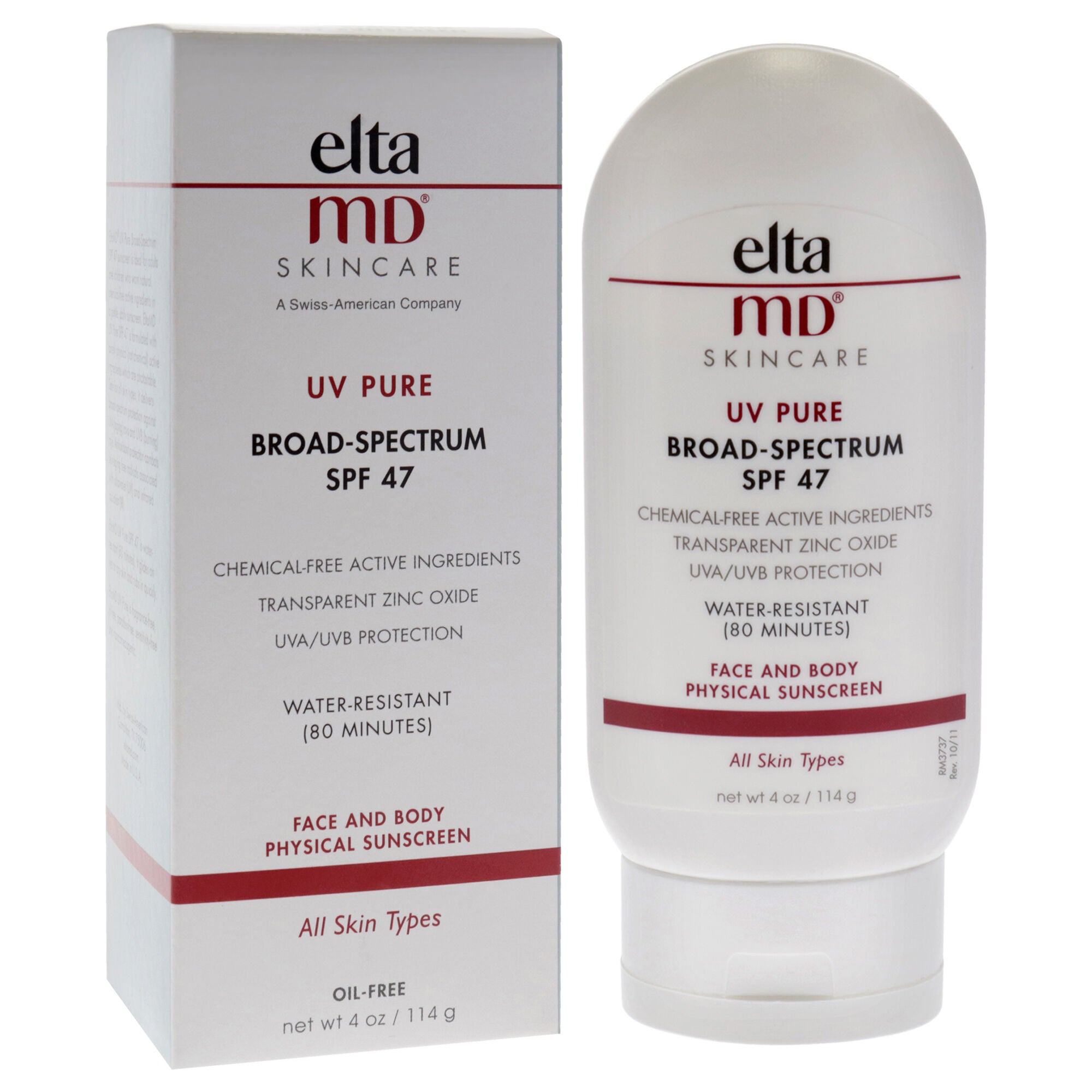 UV Pure Face and Body Physical Sunscreen SPF47 by EltaMD for Unisex - 4 oz Sunscreen, See Description, alternate image number 2