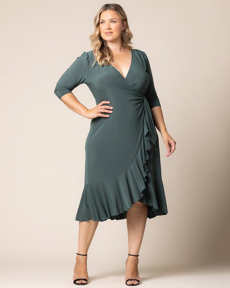 Whimsy Wrap Dress, Black Noir, hi-res image number 0