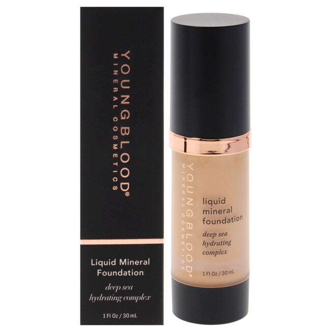 Liquid Mineral Foundation - Pebble by Youngblood for Women - 1 oz Foundation, See Description, hi-res image number 0