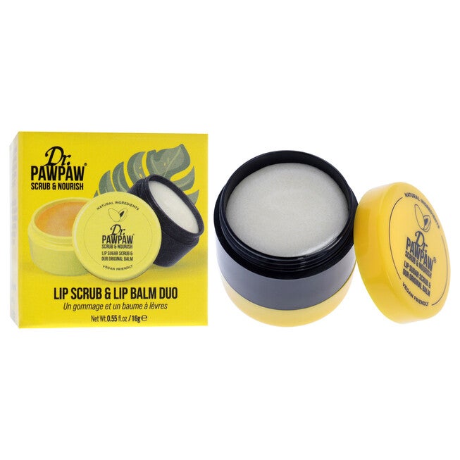 Lip Scrub and Lip Balm Duo by Dr. PawPaw for Women - 0.55 oz Treatment, See Description, alternate image number 1