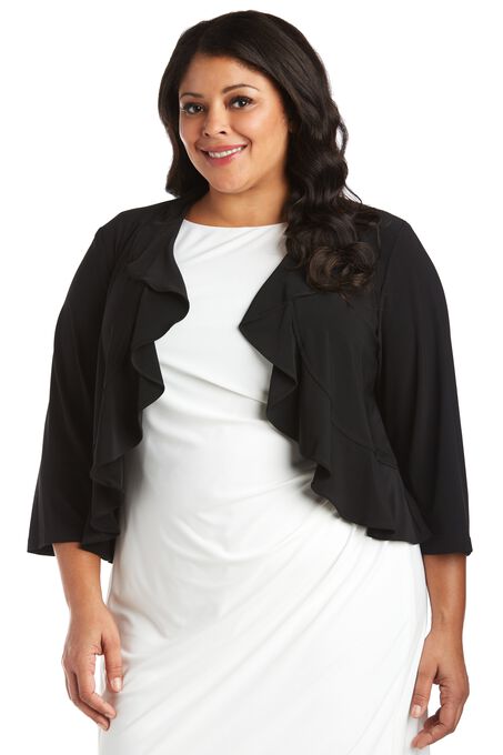 Ruffle Jacket, Black, hi-res image number null