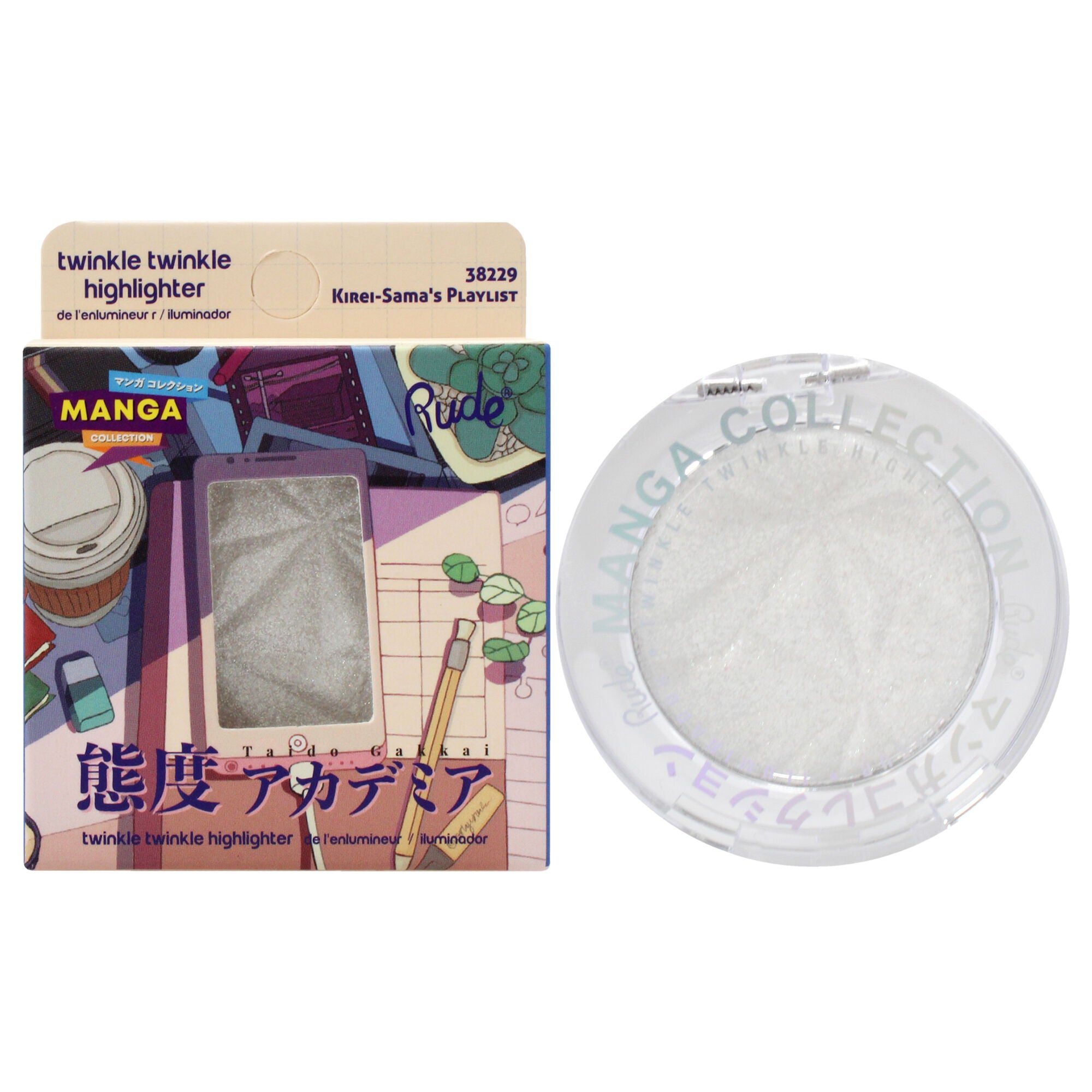 Manga Collection Twinkle Twinkle Highlighter - Kirei-Samas Playlist by Rude Cosmetics for Women - 0.14 oz Highlighter, See Description, hi-res image number 0