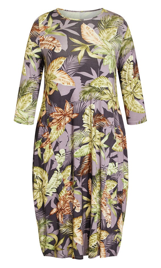 Karina Knit Print Dress - amethyst, , alternate image number null