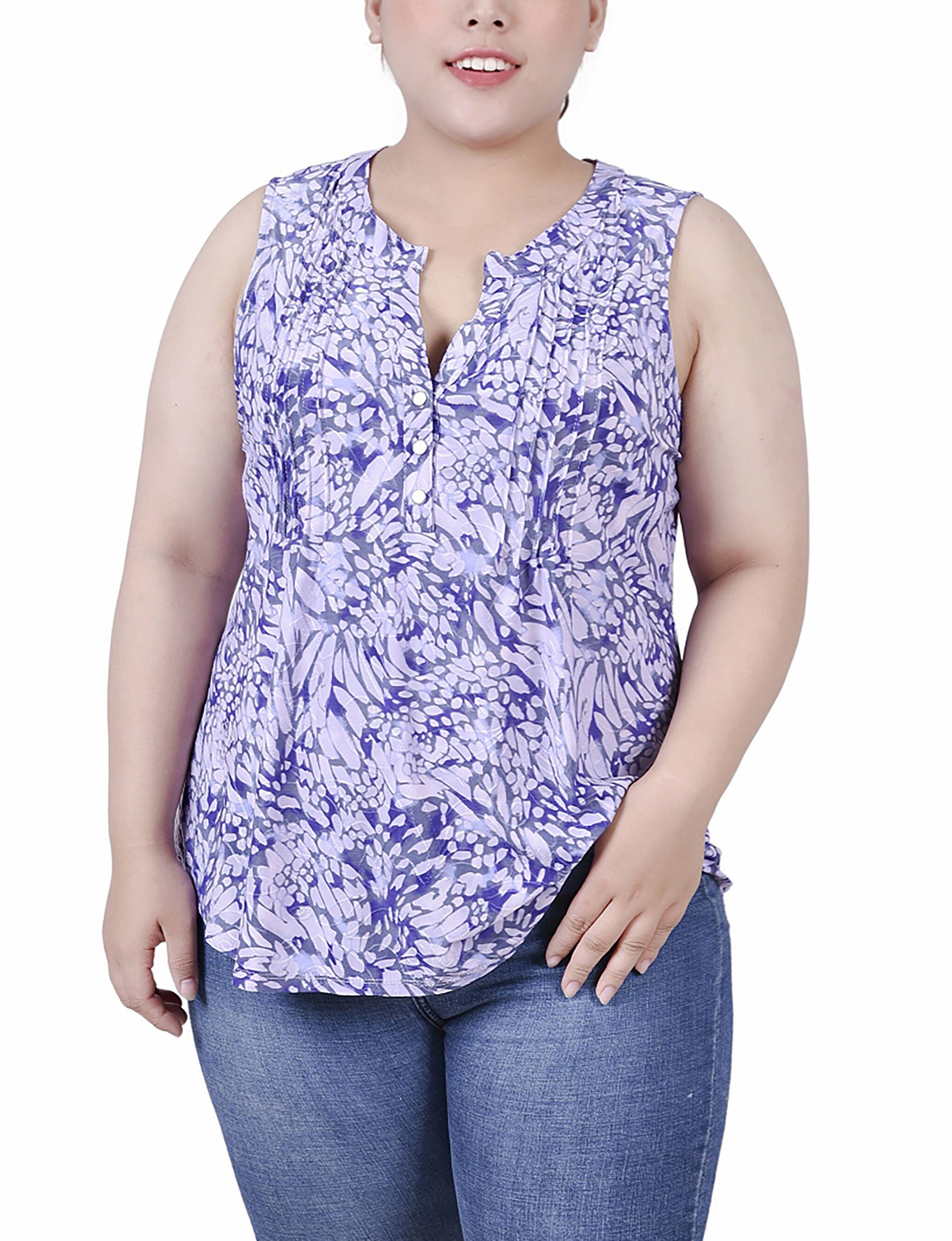 Sleeveless Jacquard Y Neck Top, Plum Jackrain, hi-res image number 0