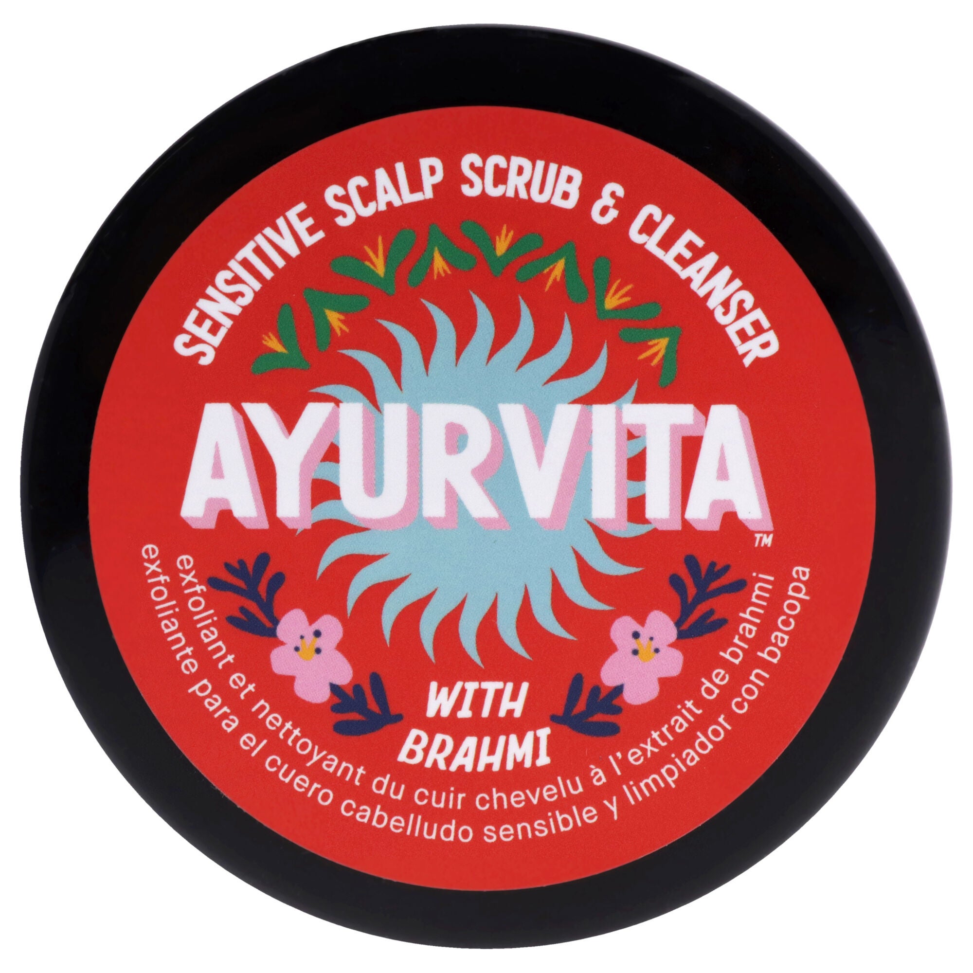 Brahmi Sensitive Scalp Scrub and Cleanser by AyurVita for Unisex - 8.8 oz Cleanser, See Description, alternate image number 4