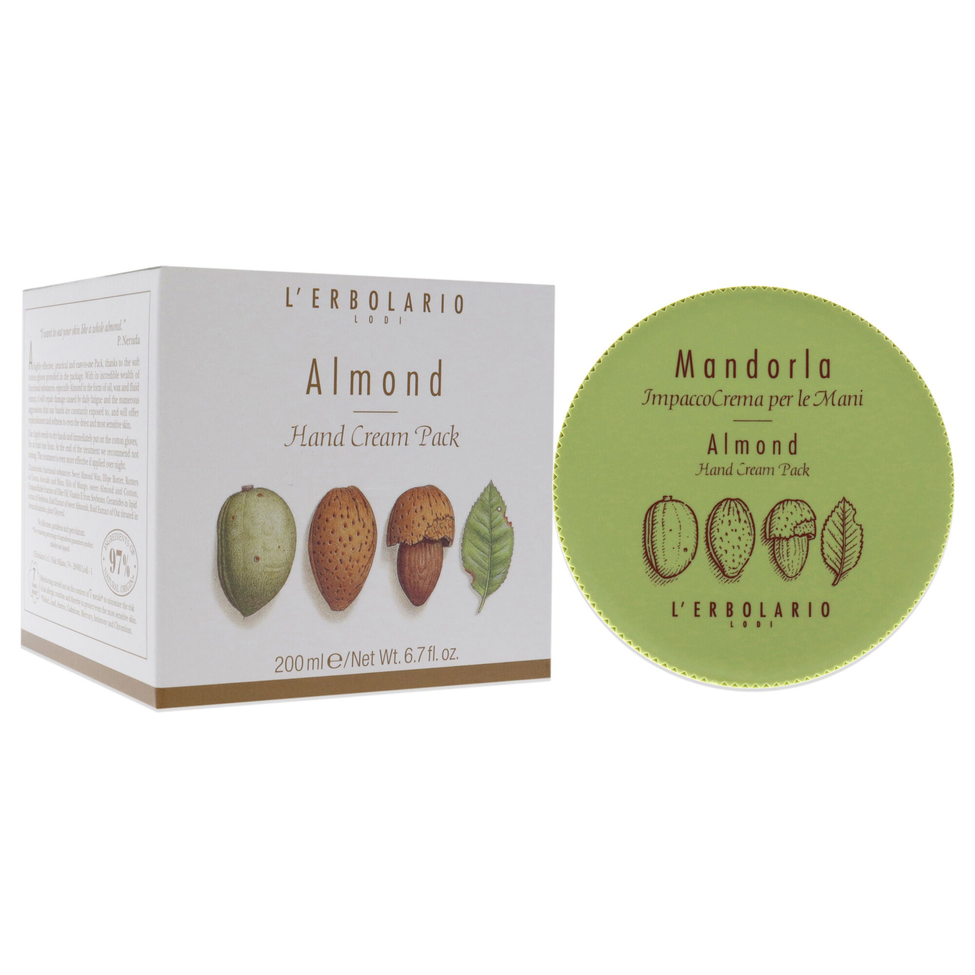 Almond Hand Cream by Lerbolario for Women - 6.7 oz Cream, , alternate image number 6