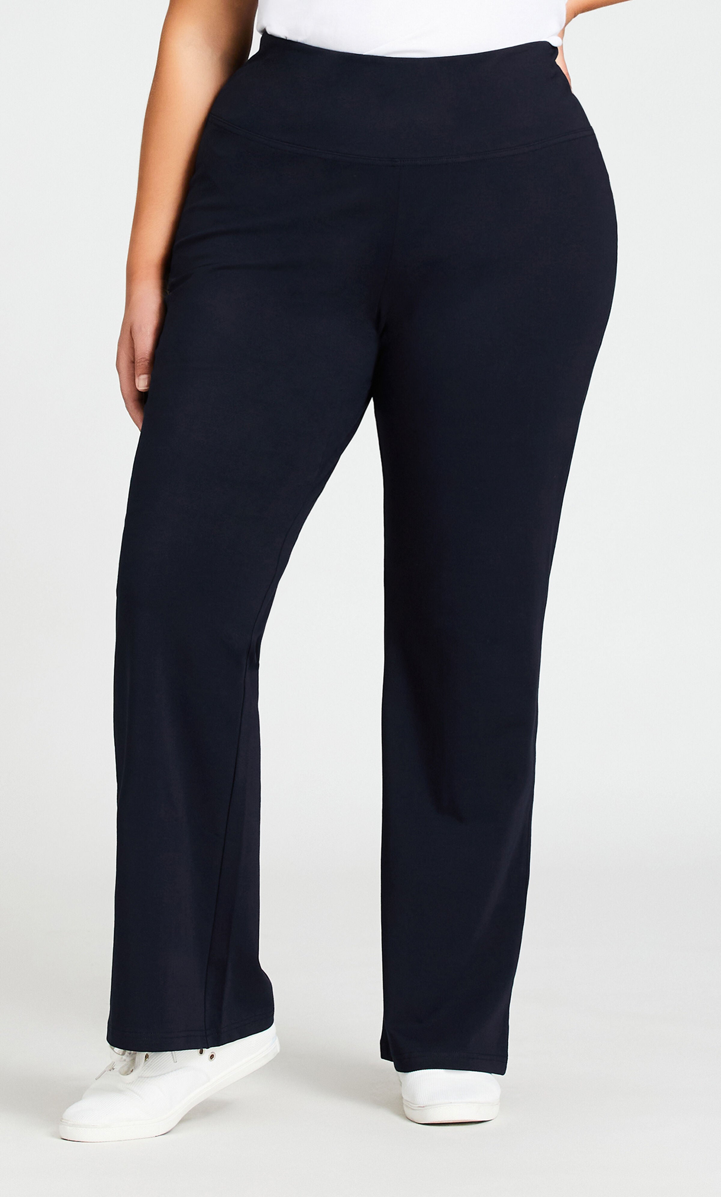 Pima Bootleg Legging Navy - average, , alternate image number 1