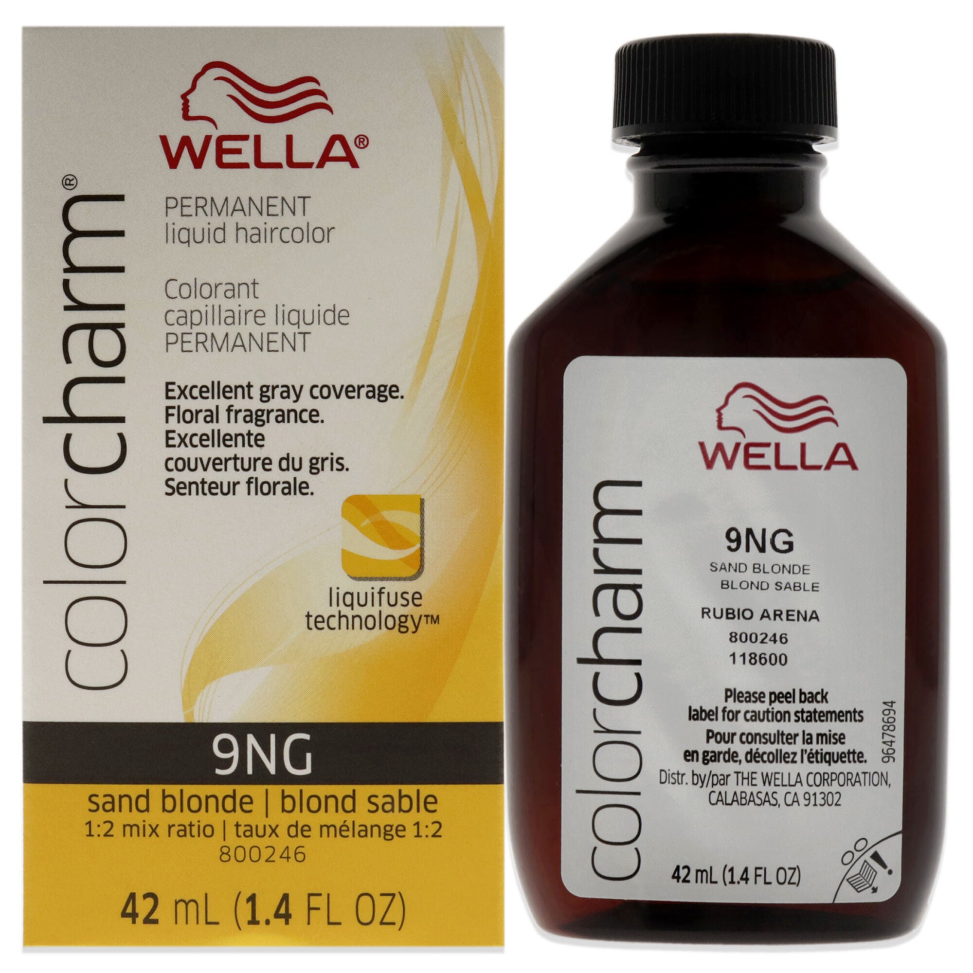 Color Charm Permanent Liquid Hair Color - 9NG Sand Blonde by Wella for Unisex - 1.42 oz Hair Color, See Description, hi-res image number 0