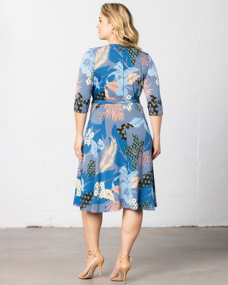 Essential Wrap Dress, Blue Botanicals, alternate image number 1