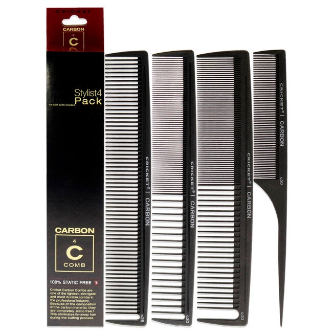 Carbon Comb Stylish 4-Pack Set, NA, hi-res image number 0