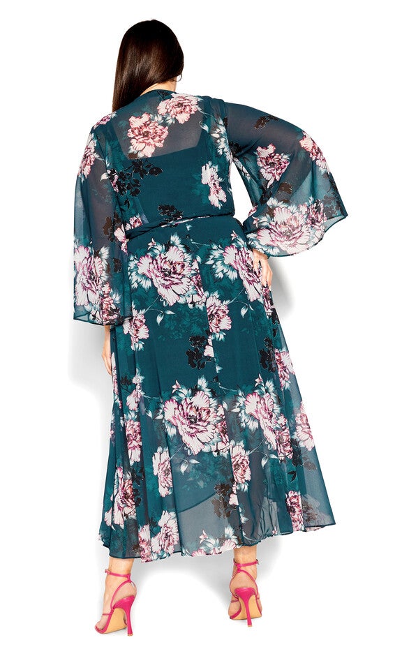 Fleetwood Print Maxi Dress - jade blossom, Green, hi-res image number null